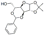 3,5-O-benzylidene-1,2-O-isopropylideneglucofuranose Struktur