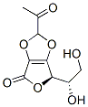 2-O,3-O-(2-オキソプロピリデン)-L-アスコルビン酸 化学構造式