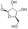 メチルβ-D-リボフラノシド 化学構造式