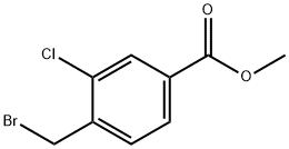 4-(溴甲基)-3-氯苯甲酸甲酯, 74733-30-5, 结构式