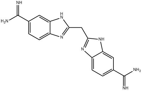 bis(5-amidino-2-benzimidazolyl)methane Struktur