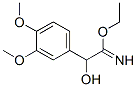 Benzeneethanimidic  acid,  -alpha--hydroxy-3,4-dimethoxy-,  ethyl  ester  (9CI) Structure