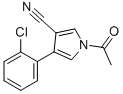 1-ACETYL-4-(2-CHLOROPHENYL)-1H-PYRROLE-3-CARBONITRILE Struktur