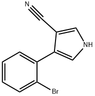 4-(2-BROMOPHENYL)-1H-PYRROLE-3-CARBONITRILE 结构式