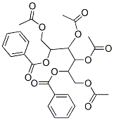 1,2,3,4,5,6-Hexanehexol 1,3,4,6-tetraacetate 2,5-dibenzoate Struktur