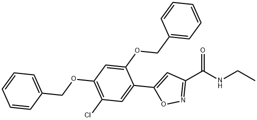 3-IsoxazolecarboxaMide, 5-[5-chloro-2,4-bis(phenylMethoxy)phenyl]-N-ethyl- Structure