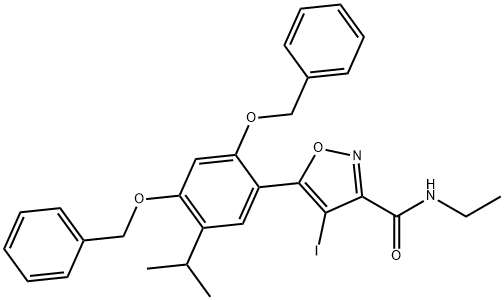 747414-22-8 5-(2,4-双(苄氧基)-5-异丙基苯基)-N-乙基-4-碘异恶唑-3-甲酰胺