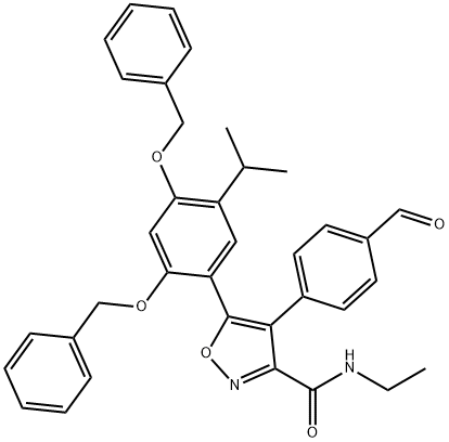 5-[2,4-Bis(benzyloxy)-5-isopropylphenyl]-N-ethyl-4-(4-forMylphenyl)isoxazole-3-carboxaMide Structure
