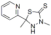 3,5-Dimethyl-5-(2-pyridinyl)-1,3,4-thiadiazolidine-2-thione 结构式