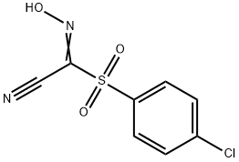 2-[(4-CHLOROPHENYL)SULFONYL]-2-HYDROXYIMINOACETONITRILE Structure