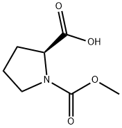 1-(甲氧羰基)-L-脯氨酸 结构式