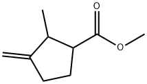 2-メチル-3-メチレン-1-シクロペンタンカルボン酸メチル 化学構造式
