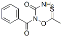 N-(Aminocarbonyl)-N-(1-thioxoethoxy)benzamide Structure