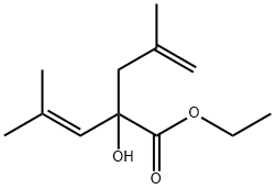 2-Hydroxy-4-methyl-2-(2-methyl-2-propenyl)-3-pentenoic acid ethyl ester,74764-57-1,结构式