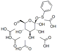 .beta.-D-gluco-Hexodialdo-1,5-pyranose, S-phenyl monothiohemiacetal, pentaacetate Structure