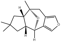 (4R,4aR,7aS,8R)-4,4a,5,6,7,7a,8,9-オクタヒドロ-6,6,8-トリメチル-4,8-エポキシアズレノ[5,6-c]フラン 化学構造式