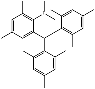 [2-[Bis(2,4,6-trimethylphenyl)methyl]-4,6-dimethylphenyl]dimethylphosphine Structure