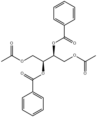(2S,3S)-1,2,3,4-ブタンテトラオール1,4-ジアセタート2,3-ジベンゾアート 化学構造式