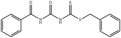 [(ベンゾイルアミノ)カルボニル]ジチオカルバミン酸(フェニルメチル) 化学構造式
