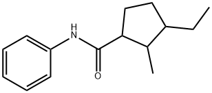 3-エチル-2-メチル-N-フェニルシクロペンタンカルボアミド 化学構造式