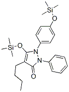4-Butyl-2-phenyl-5-[(trimethylsilyl)oxy]-1-[4-[(trimethylsilyl)oxy]phenyl]-1H-pyrazol-3(2H)-one Struktur