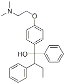 α-[4-[2-(ジメチルアミノ)エトキシ]フェニル]-β-エチル-α-フェニルベンゼンエタノール 化学構造式