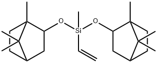 [メチルビス[(1,7,7-トリメチルビシクロ[2.2.1]ヘプタン-2-イル)オキシ]シリル]エテン 化学構造式