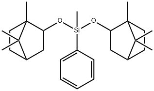 [メチルビス[(1,7,7-トリメチルビシクロ[2.2.1]ヘプタン-2-イル)オキシ]シリル]ベンゼン 化学構造式