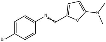 2-Furanamine,  5-[[(4-bromophenyl)imino]methyl]-N,N-dimethyl-,748070-46-4,结构式