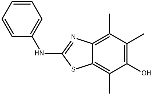 6-Benzothiazolol,  4,5,7-trimethyl-2-(phenylamino)- Structure