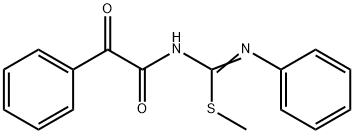 N-(Benzoylcarbonyl)-N'-phenylcarbamimidothioic acid methyl ester,74810-30-3,结构式