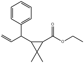 2,2-Dimethyl-3-(1-phenyl-2-propenyl)cyclopropanecarboxylic acid ethyl ester,74810-40-5,结构式