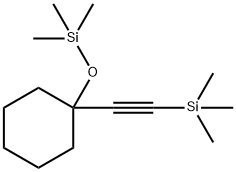 1-[(トリメチルシリル)エチニル]-1-(トリメチルシリルオキシ)シクロヘキサン 化学構造式