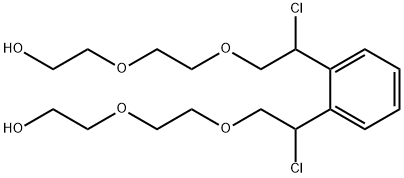 2,2'-[1,2-フェニレンビス[(2-クロロ-2,1-エタンジイル)オキシ-2,1-エタンジイルオキシ]]ビスエタノール 化学構造式
