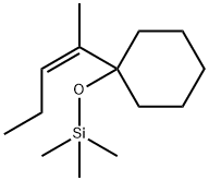 Trimethyl[1-[(Z)-1-methyl-1-butenyl]cyclohexyloxy]silane,74810-67-6,结构式