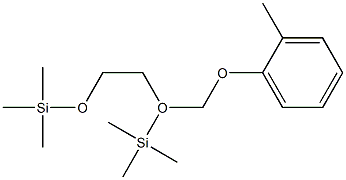 2,2,7,7-テトラメチル-4-[(2-メチルフェノキシ)メチル]-3,6-ジオキサ-2,7-ジシラオクタン 化学構造式