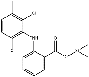2-[(2,6-Dichloro-3-methylphenyl)amino]benzoic acid trimethylsilyl ester Struktur
