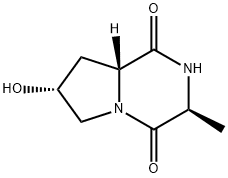 Pyrrolo[1,2-a]pyrazine-1,4-dione, hexahydro-7-hydroxy-3-methyl-, (3S,7R,8aR)- (9CI) Struktur