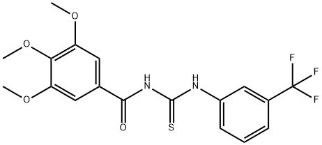 1-[3-(Trifluoromethyl)phenyl]-3-(3,4,5-trimethoxybenzoyl)thiourea,74822-79-0,结构式