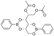 1-O,3-O:2-O,4-O-Bis(phenylboranediyl)-D-glucitol 5,6-diacetate Struktur