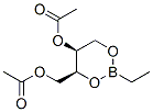 (4S,5S)-5-(アセチルオキシ)-2-エチル-1,3,2-ジオキサボリナン-4-メタノールアセタート 化学構造式