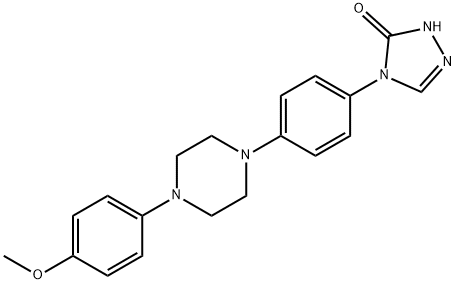 2,4-dihydro-4-[4-[4-(4-methoxyphenyl)piperazin-1-yl]phenyl]-3H-1,2,4-triazol-3-one Struktur