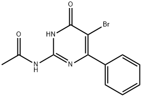 N-(5-BROMO-1,4-DIHYDRO-4-OXO-6-PHENYL-2-PYRIMIDINYL)-ACETAMIDE 结构式