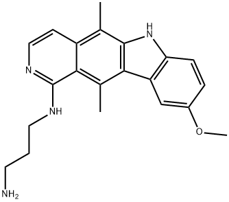 1-(amino-3-propylamino)-5,11-dimethyl-9-methoxy-6H-pyrido(4,3-b)carbazole Structure