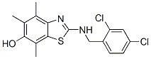 6-Benzothiazolol,  2-[[(2,4-dichlorophenyl)methyl]amino]-4,5,7-trimethyl- 结构式