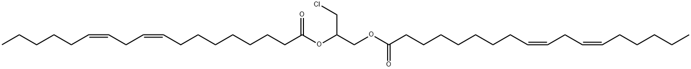消旋-1,2-十八烷酰(2-羟乙基)三甲基氢氧化铵-3-氯-1,2-丙二醇, 74875-96-0, 结构式