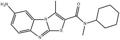 6-AMINO-N-CYCLOHEXYL-N,3-DIMETHYLTHIAZOLO[3,2-A]BENZIMIDAZOLE-2-CARBOXAMIDE염산염