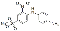 sodium 4-(p-aminoanilino)-3-nitrobenzenesulphonate Structure