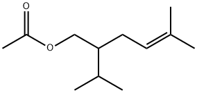 2-isopropyl-5-methylhex-4-enyl acetate Struktur
