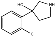 3-(2-CHLOROPHENYL)-3-PYRROLIDINOL 化学構造式